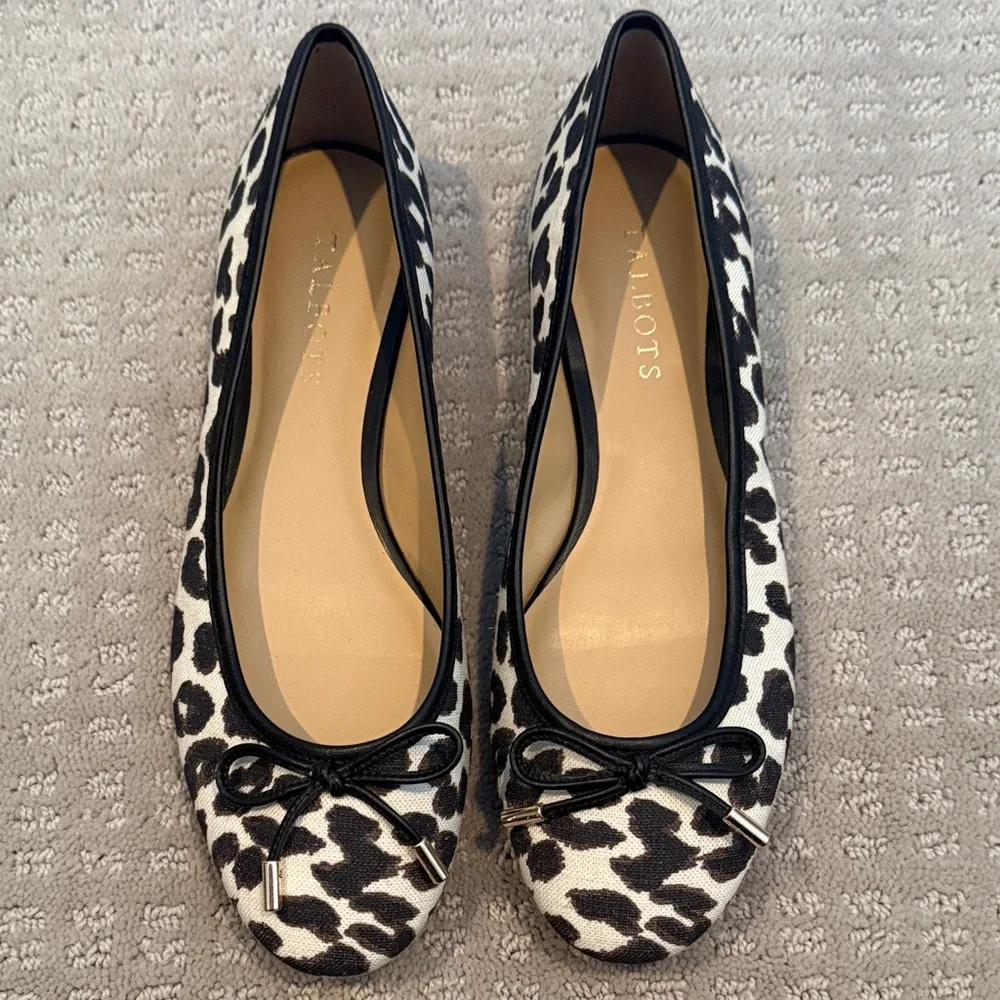 Talbots Animal Print Ballet Flats 7.5 - Picture 1 of 4